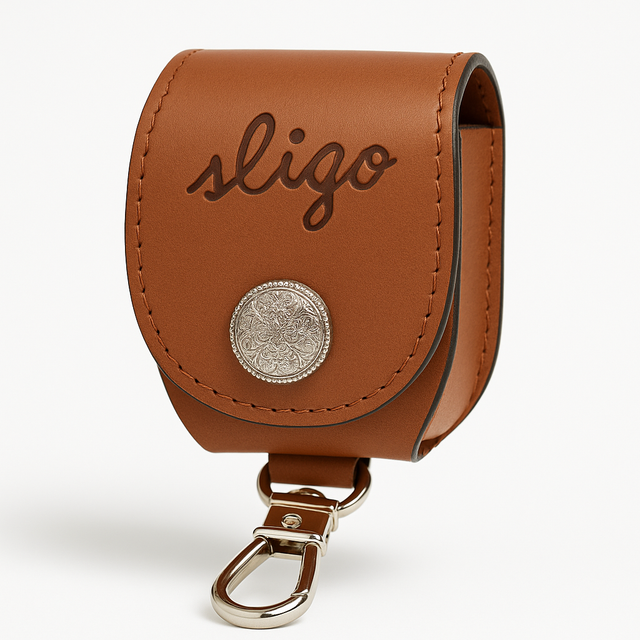 Golf Ball and Tee Holder Pouch - Brown