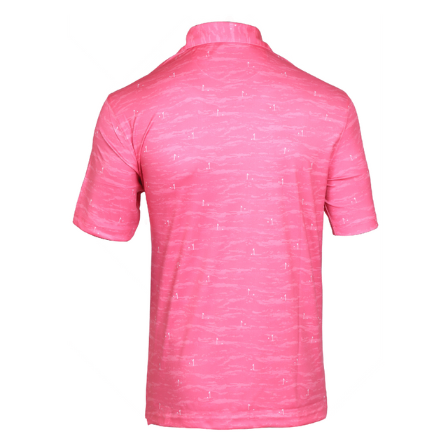 GN Tropical Pink Golf Stretch Polo