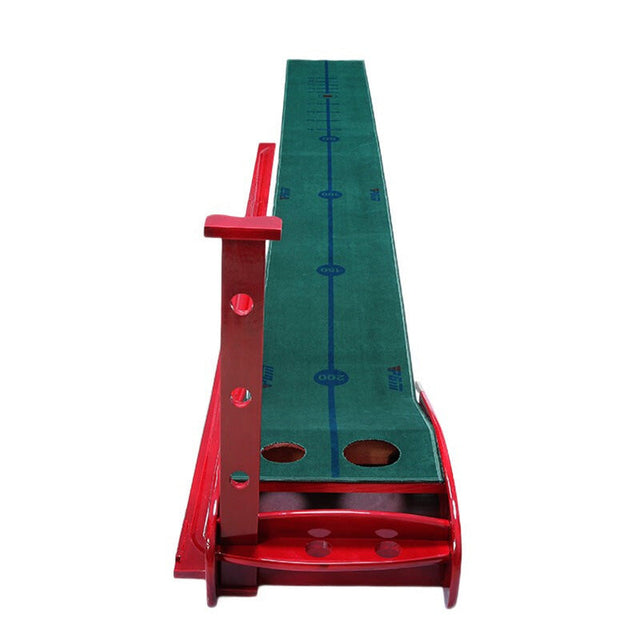 Indoor Golf Trainer Wooden Putting Velvet Mat