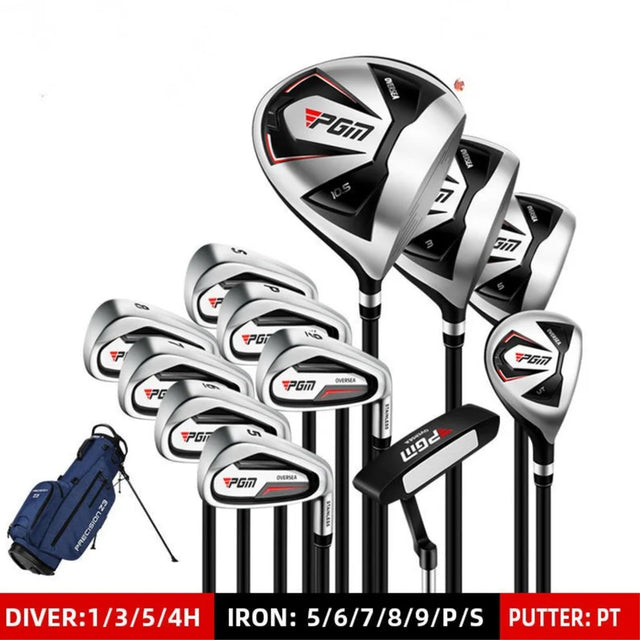 PGM Men's Steel Golf Clubs Set with Stand Bag - MTG051