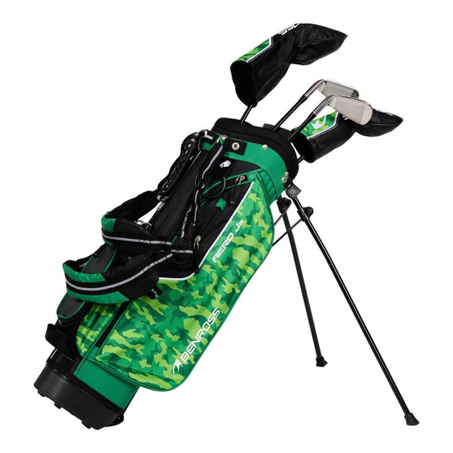 Benross Junior Aero Age 8-10 Lime 50-54 Inch 5 Piece Golf Stand Bag Package Set