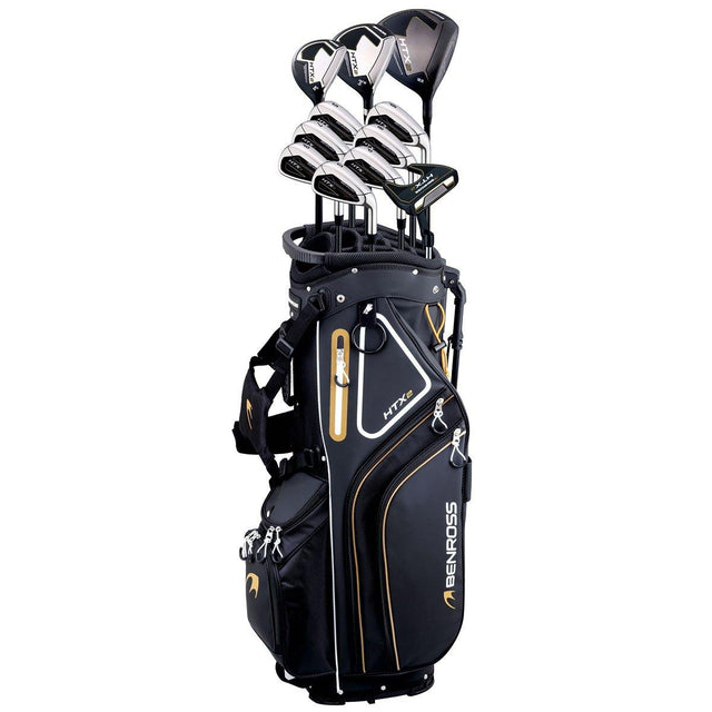 Benross HTX2 Gold Graphite 11 Piece Golf Stand Bag Package Set