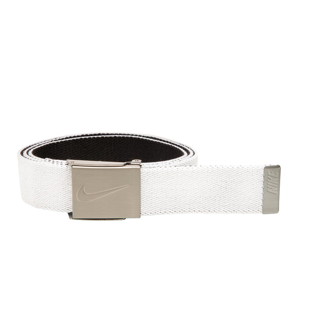 Nike Junior Reversible Golf Belt – White/Black, Stretch Fit