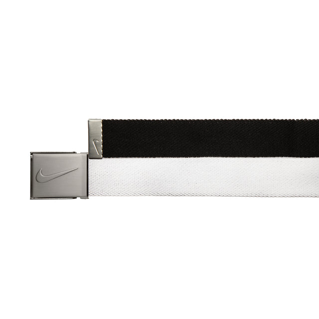 Nike Junior Reversible Golf Belt – White/Black, Stretch Fit