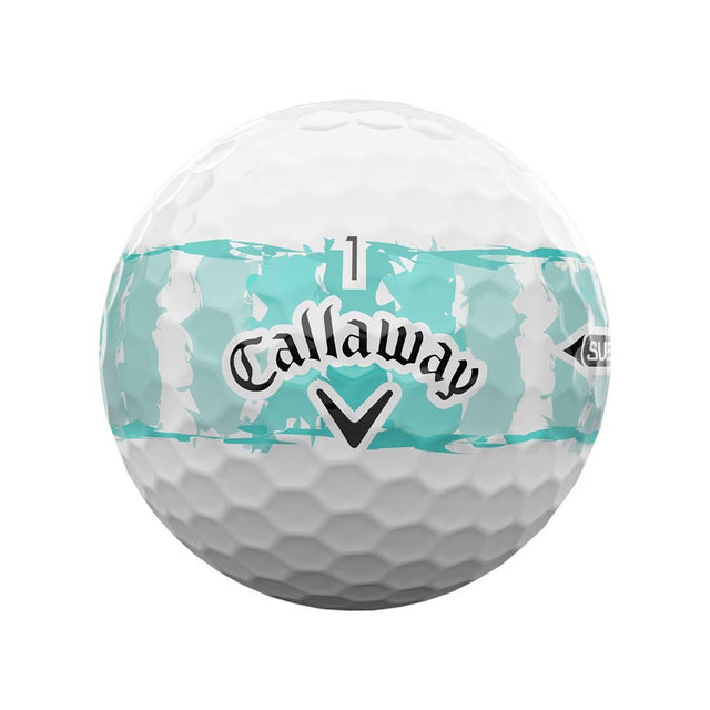 Supersoft Distressed Teal Stripe Golf Balls