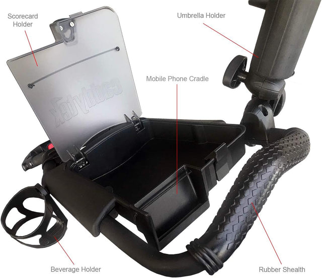 CaddyCruiser ONE Pro One-Click Folding 4-Wheel Golf Push Cart (Trolley)