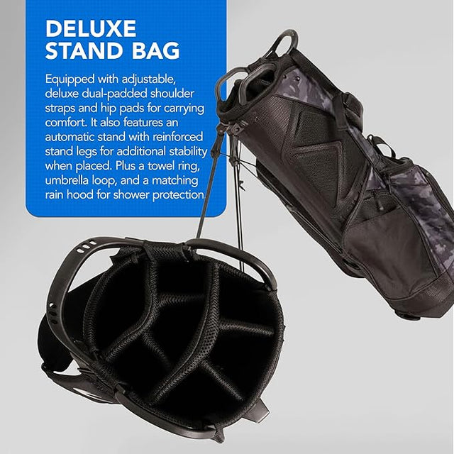 Benross Pro 5.0 Golf Stand Bag - Black Camo (7 Divider)