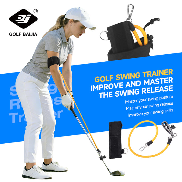 Baijia BJ-232 Swing Trainer – Golf Swing Release & Timing Training Aid with Resistance Band