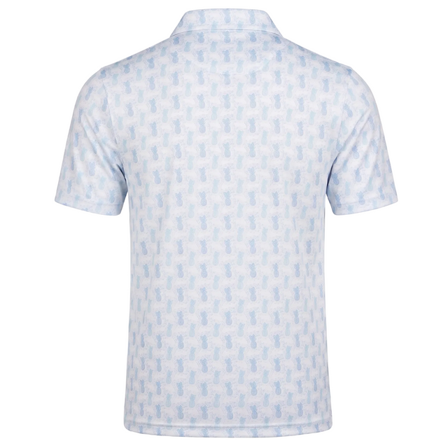 Men's Coastal Pineapple Print Performance Golf Polo