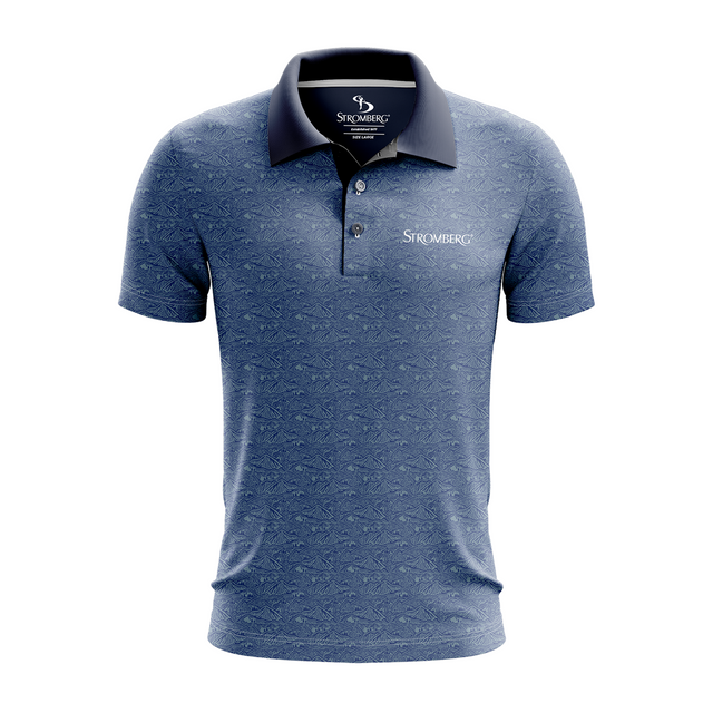 Men's Blue Highlands Performance Golf Polo
