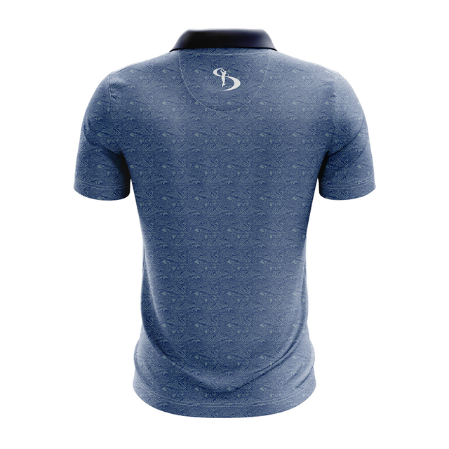 Men's Blue Highlands Performance Golf Polo