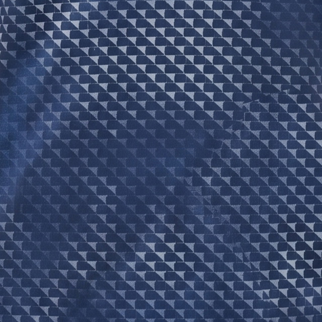 Men's Navy Geo Texture Performance Golf Polo
