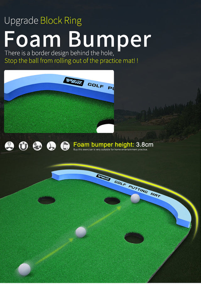 Premium 3 Hole Putting Green Practice Mat