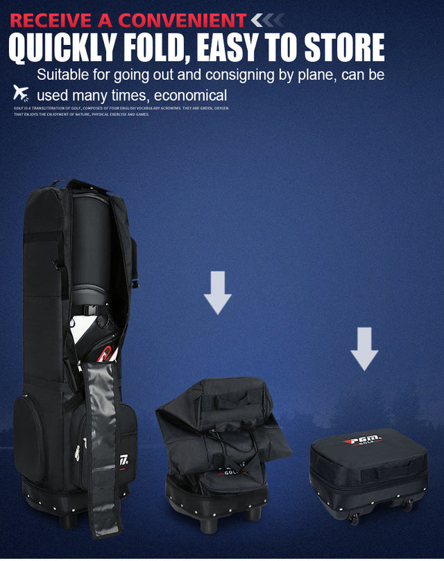 HKB012 Durable Nylon Waterproof Black Golf Travel Cover