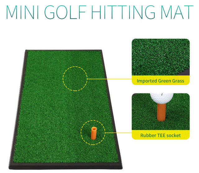 Single Surface Hitting Practice Mat With Rubber Base