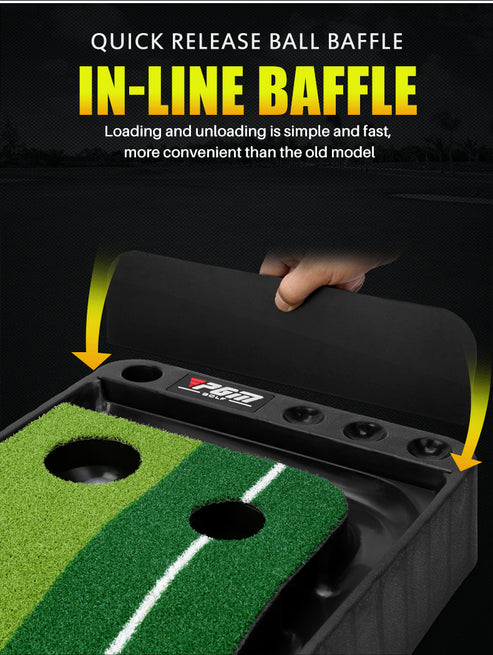 PGM TL004 Golf Putting Mat (Indoor Trainer with Ball Return)