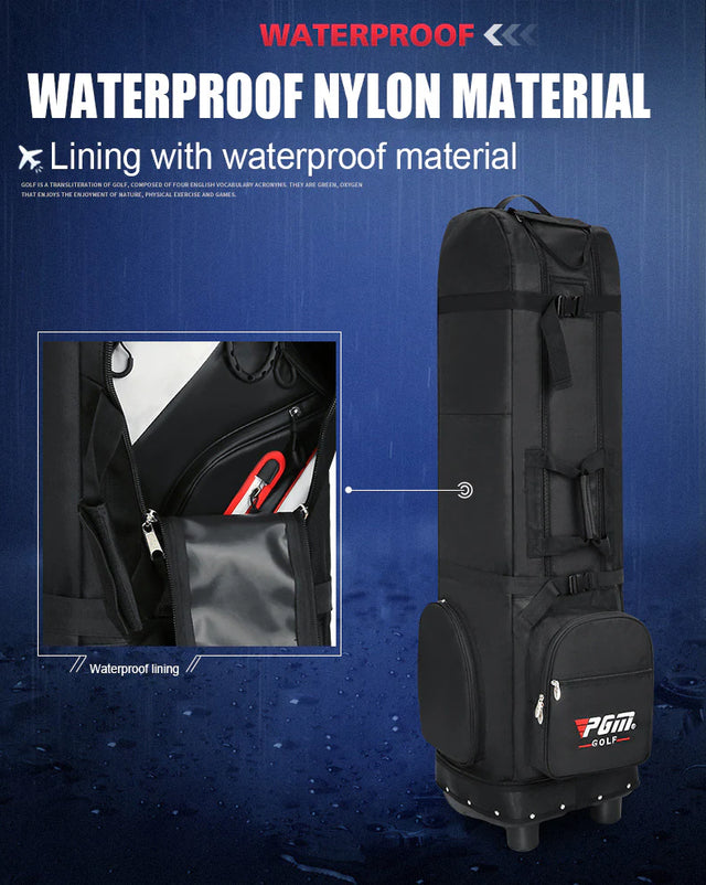 HKB012 Durable Nylon Waterproof Black Golf Travel Cover