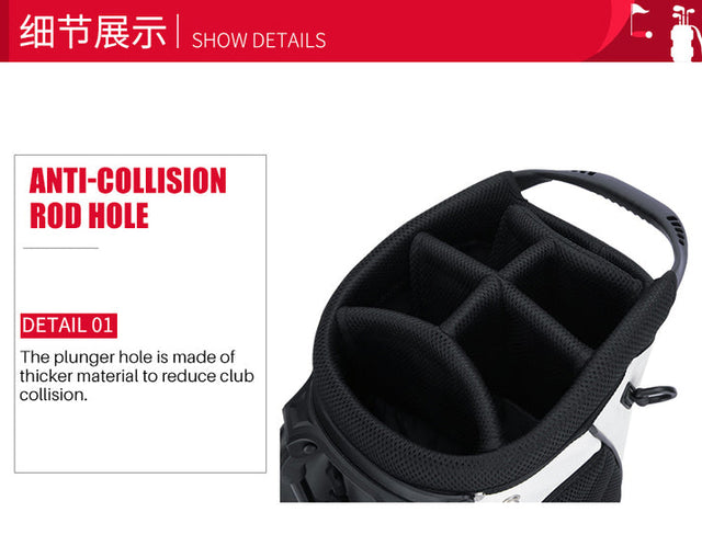 Men's Premium Microfiber Leather Waterproof Golf Stand Bag