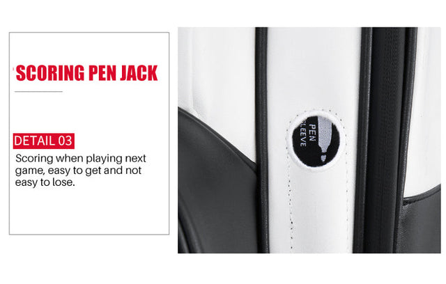 Men's Premium Microfiber Leather Waterproof Golf Stand Bag