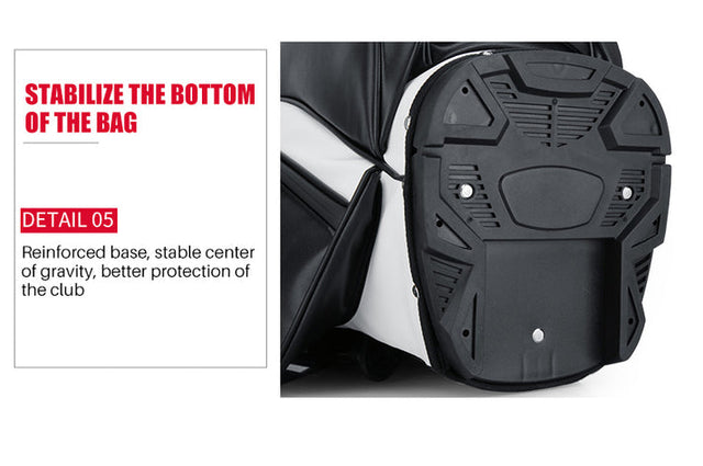 Men's Premium Microfiber Leather Waterproof Golf Stand Bag