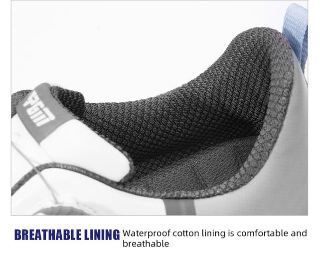 Men’s Waterproof Golf Shoes – Anti-Slip, Soft Sole, Knob Laces