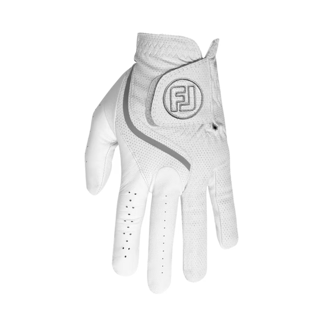 SciFlex Men's Golf Glove-Pearl/White