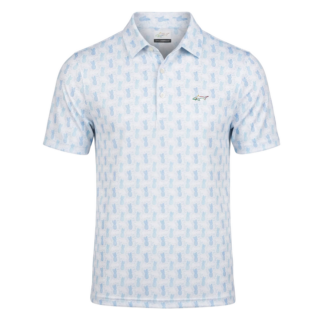 Men's Coastal Pineapple Print Performance Golf Polo