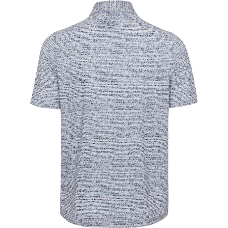 ML75 Black Graffiti Fin Stripe Mesh Polo - Black