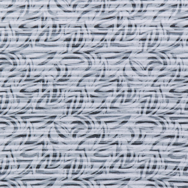 ML75 Black Graffiti Fin Stripe Mesh Polo - Black