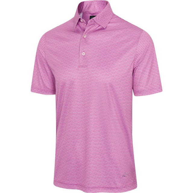 ML75 Mulberry Recycled Microlux Fin Stripe Polo - Mulberry