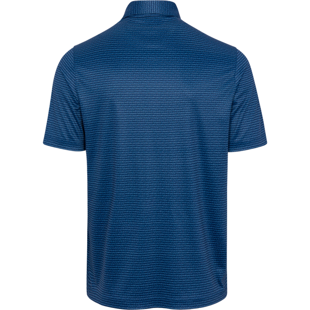 ML75 Navy Recycled Microlux Fin Stripe Polo - Navy
