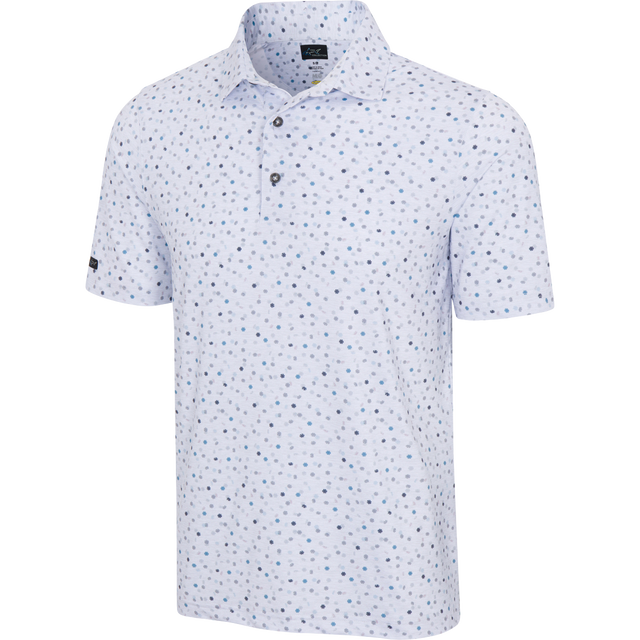 Men,s572 White Golf Stretch Polo