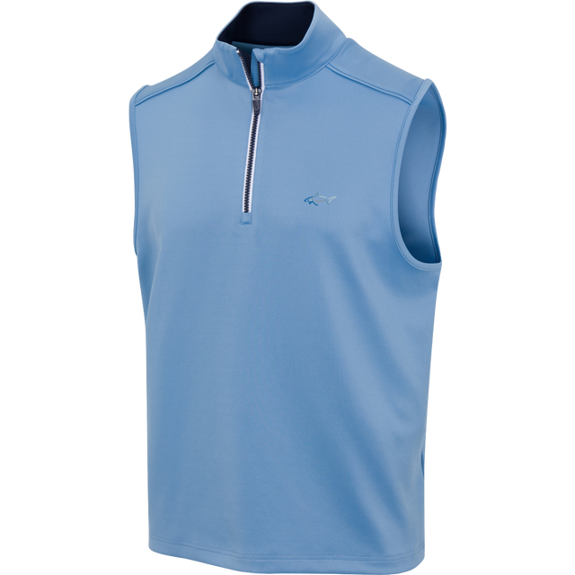 Coastal Tech Vest – Stretch, Midweight Layer (Blue Cloud)