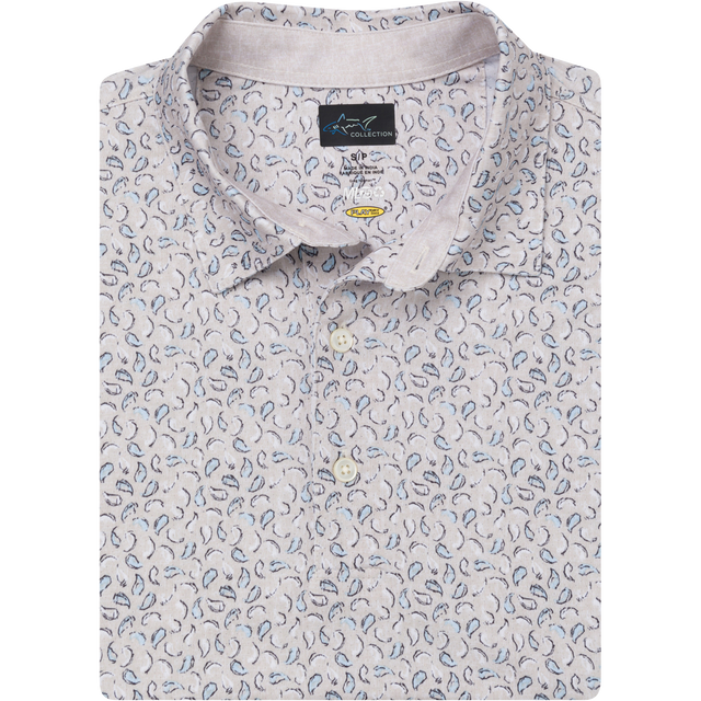 Men's ML75 Biscotti Printed Stretch Golf Polo