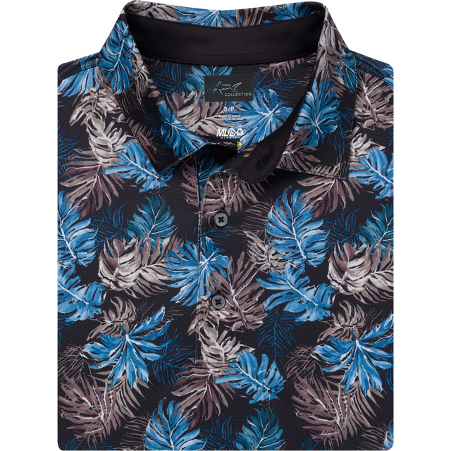 ML75 Leaf Printed Golf Polo for Men – Lightweight & Stylish Fit