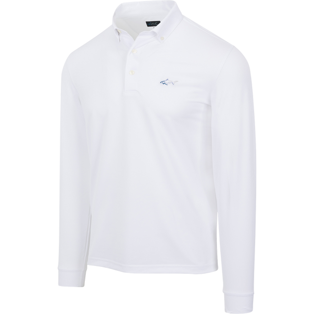 Button-Down Collar Long Sleeve Freedom Pique Polo