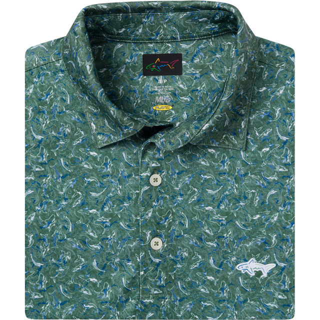 Men's ML75 Shark Frenzy Golf Polo