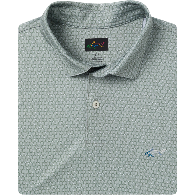 Men's ML75 Hexagonal Ray Golf Polo - Gravel