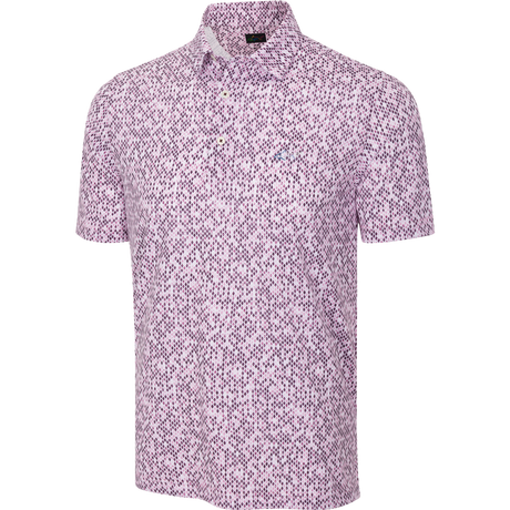 Men's Droplets Golf Polo - Deep Mauve