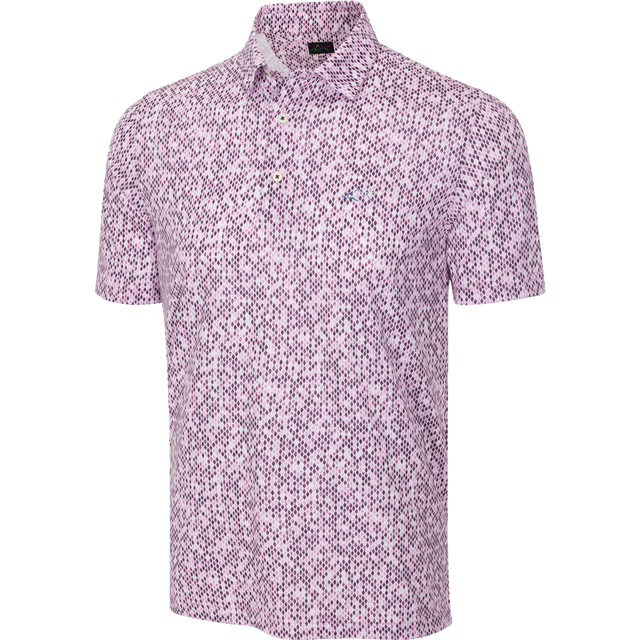 Men's Droplets Golf Polo - Deep Mauve