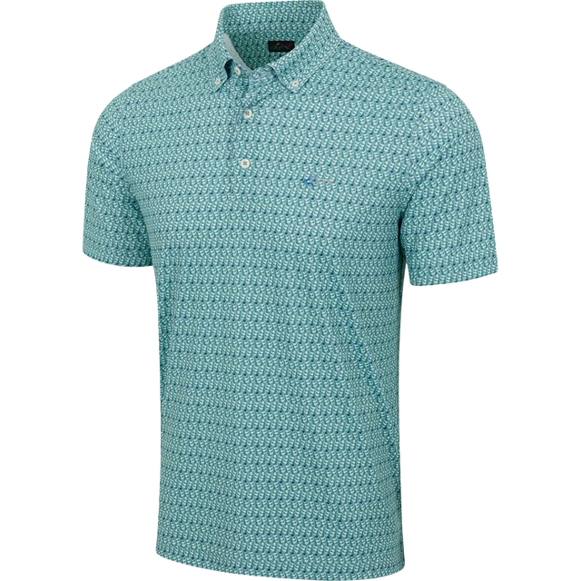 Men's Irons Button-Down Collar Golf Polo