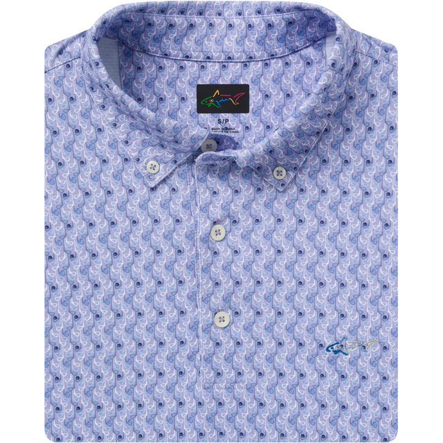Men's Irons Button-Down Collar Golf Polo
