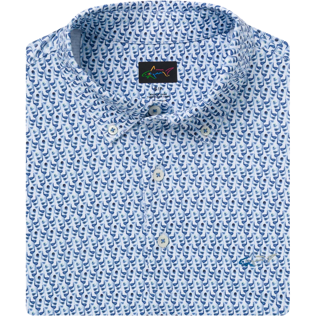 Men's Irons Button-Down Collar Golf Polo