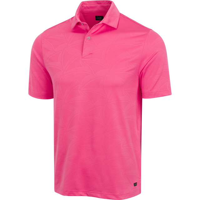 Shark Wave Jacquard Golf Polo - Pink