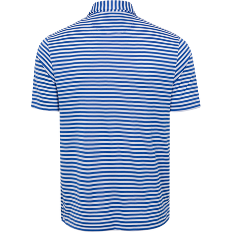 ML75 Recycled Microlux Yarn-Dye Stripe Golf Polo - DP White