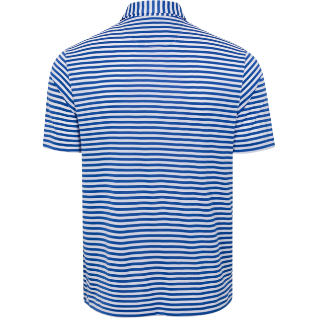 ML75 Recycled Microlux Yarn-Dye Stripe Golf Polo - DP White