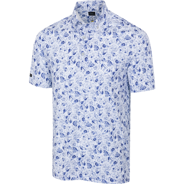 Men's Splash Printed Golf Polo T-Shirt