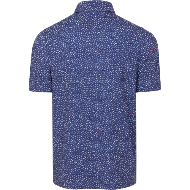 Men's Bird Printed Navy Golf Polo