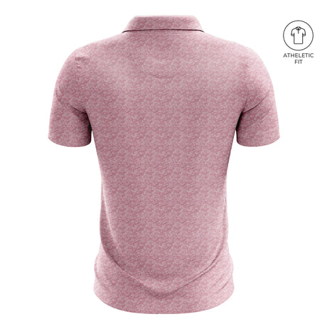 Men's Blush Fairway Golf Athletic Fit Golf Polo