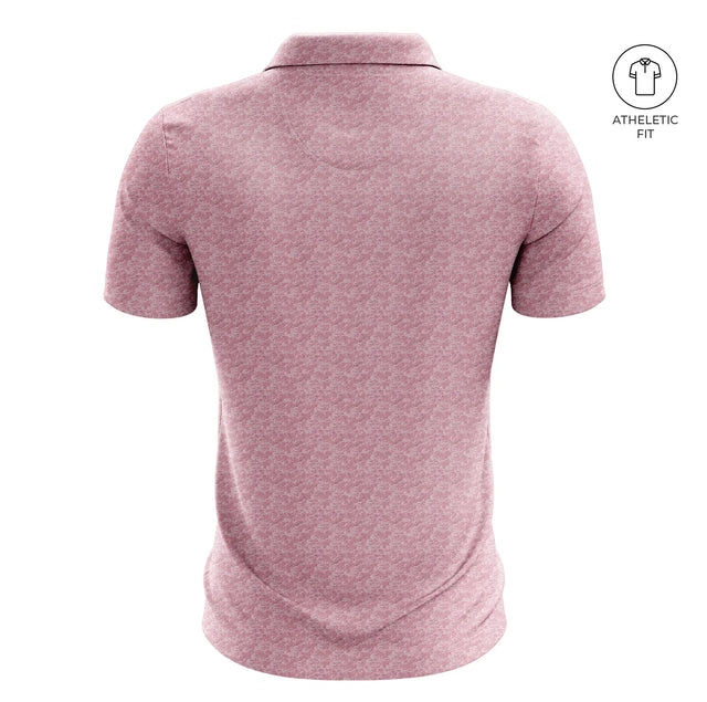 Men's Blush Fairway Golf Athletic Fit Golf Polo